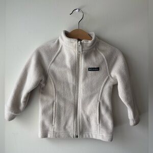 Columbia Zip Up Fleece Jacket Infant Size 18-24 months in Cream